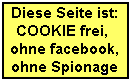 Cookie-freie Seite