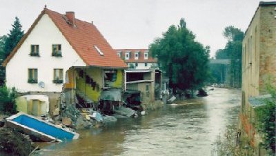 Zerst&ouml;rung in Dohna im M&uuml;glitztal